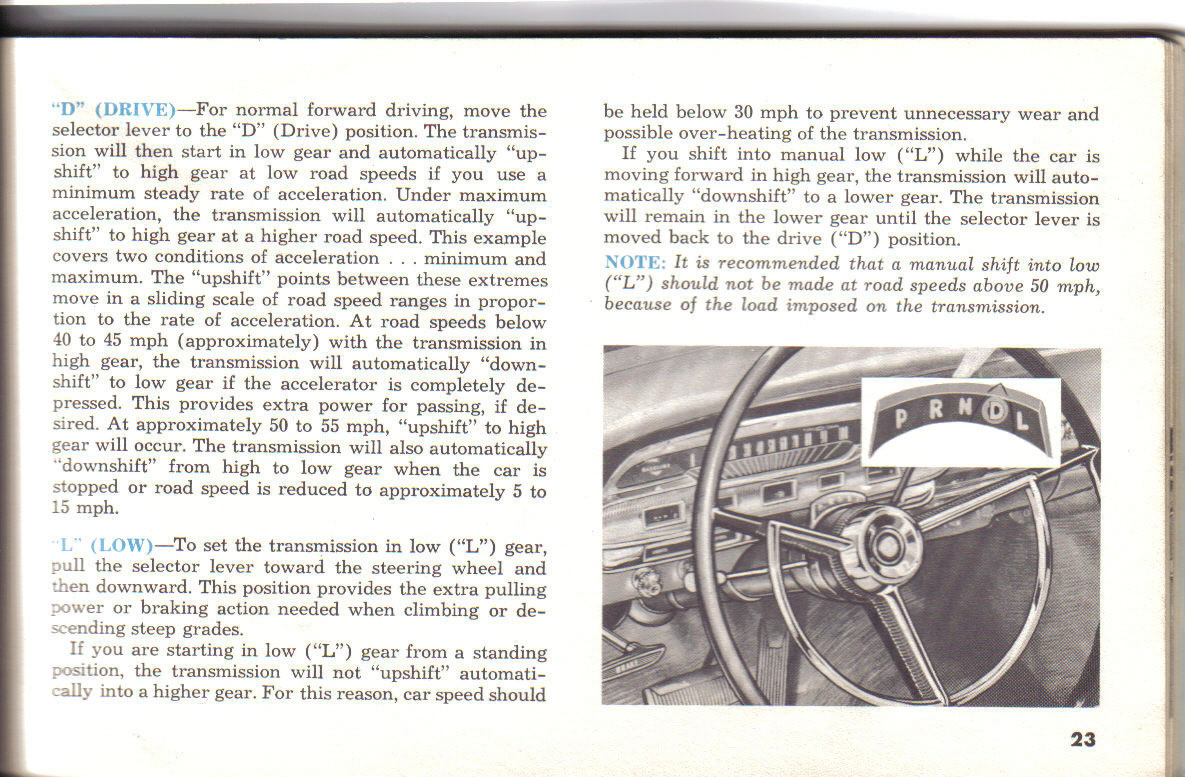 1963 Mercury Comet Owners Manual Page 61